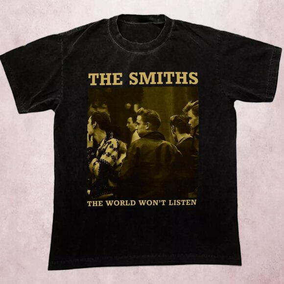 The Smiths T-Shirt - The World Won’t Listen Album Cover Band Tee - Picture 1 of 6